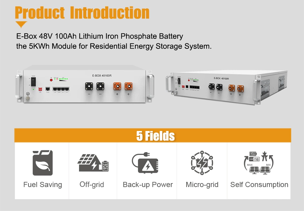 Pytes-48100r 5kwh ODM OEM Bess Lithium LFP Battery for Home Solar Energy Storage PV System High Efficiency