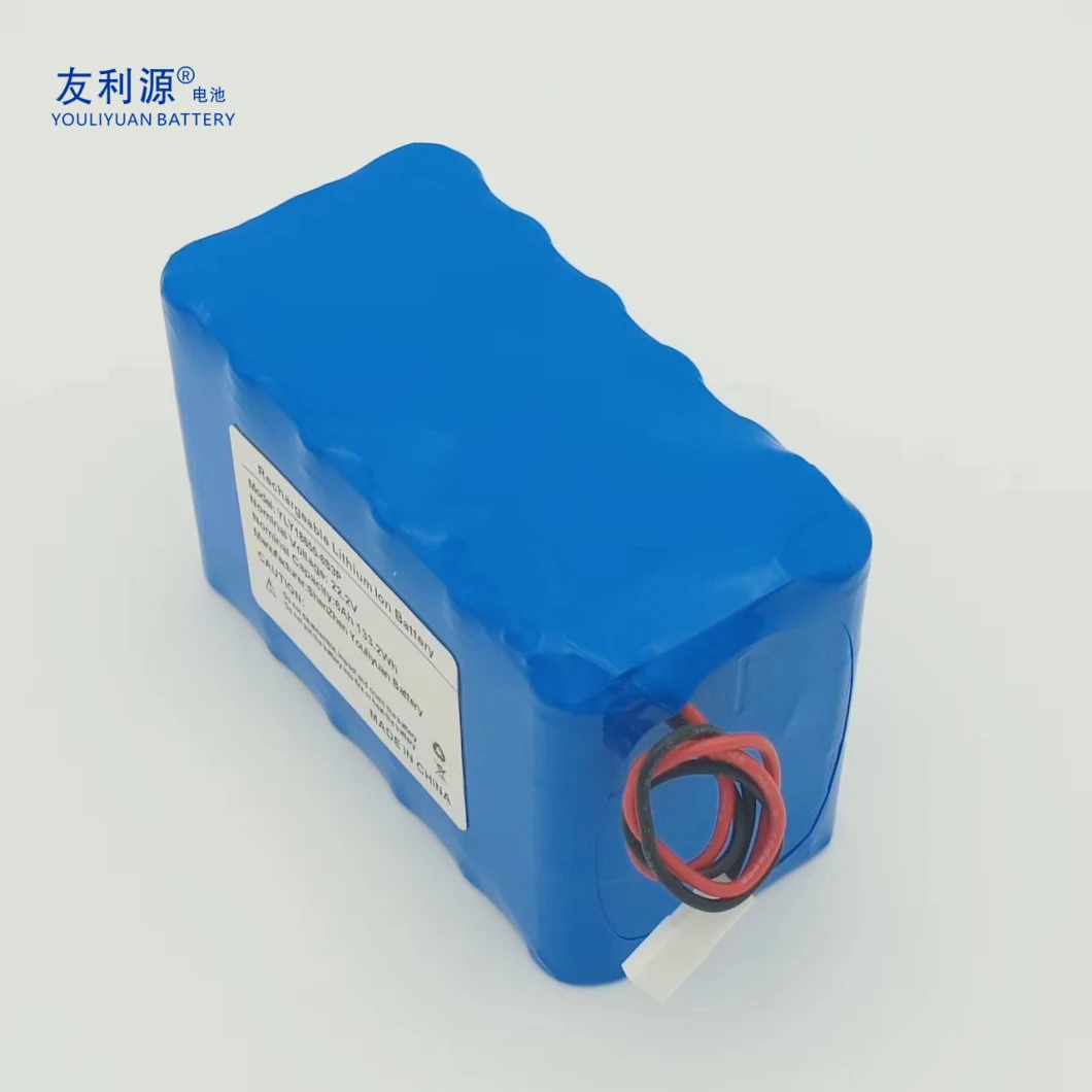 OEM ODM Rechargeable Cylinder/Cylindrical 18650 Battery 24V Battery 6000mAh Lithium Ionbattery Pack with 6s3p Connectors Wires PCM/PCB