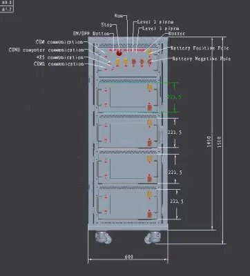 LiFePO4 409,6 V 50 Ah Hochspannungs-Lithium-Li-Ionen-Akku-Schrank 15 kW Wechselrichter für Solarenergiespeichersystem